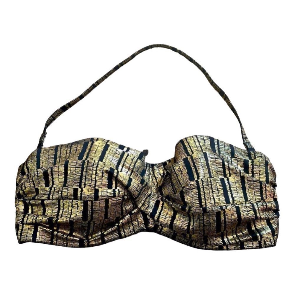 Victoria’s Secret Swim The Flirt Bandeau Bikini Top With Halter Strap Size 36D